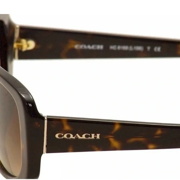 Coach Black Women's Dark Tortoise Sunglasses - Picture 3 of 13